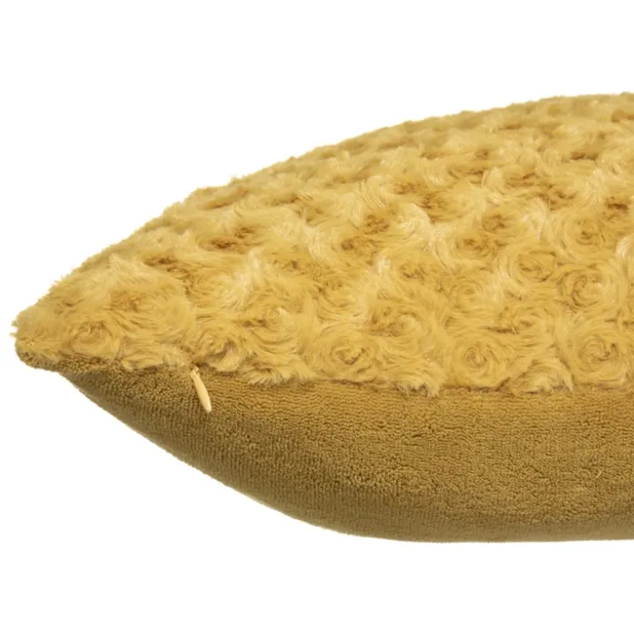 Coussin en imitation fourrure bouclée