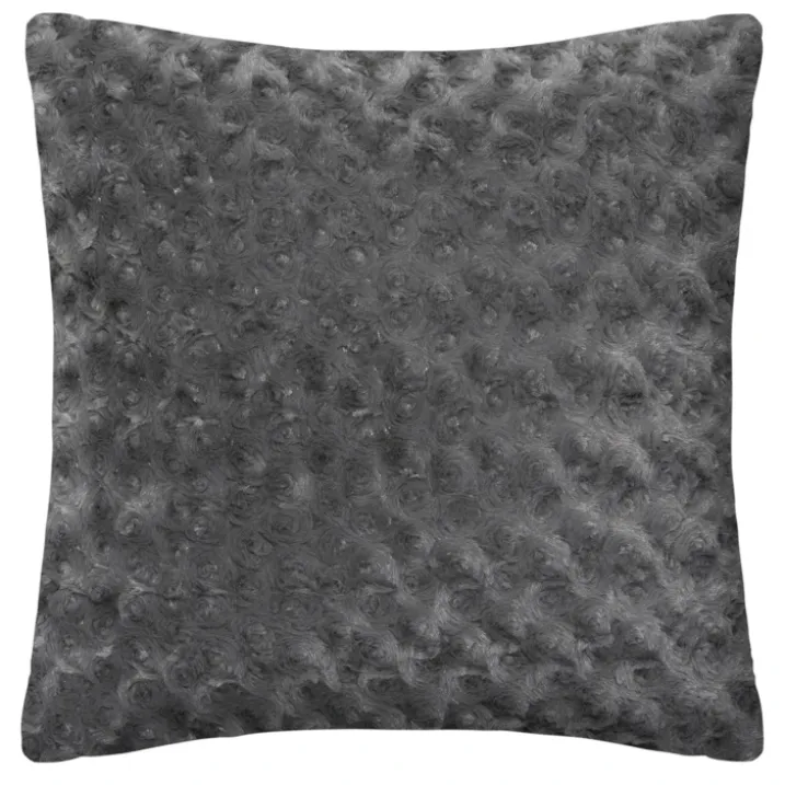 Coussin en imitation fourrure bouclée