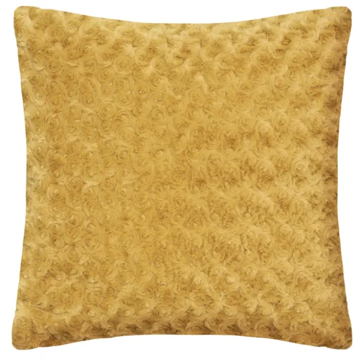 Coussin en imitation fourrure bouclée