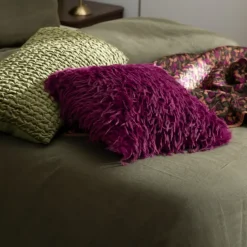 Coussin en velours effet 3D moelleux