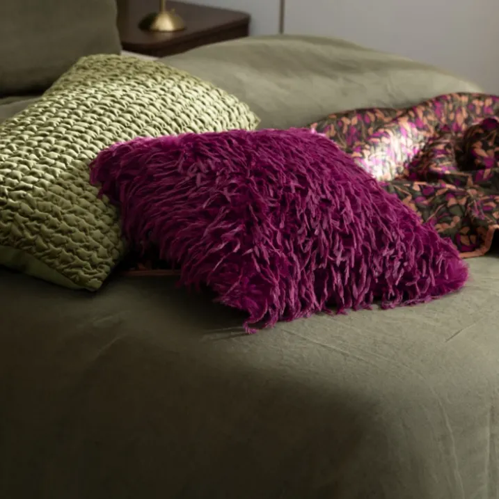 Coussin en velours effet 3D moelleux