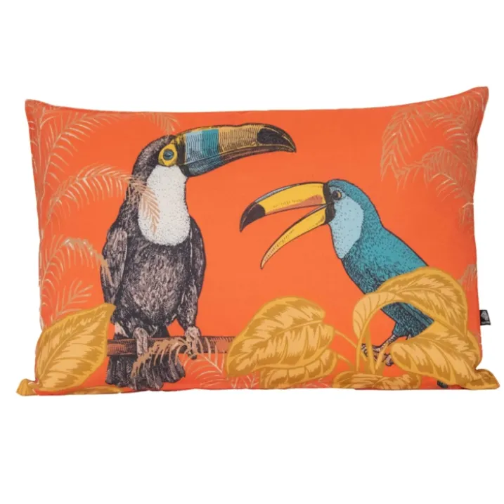 Coussin extérieur déperlant toucan