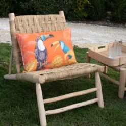 Coussin extérieur déperlant toucan