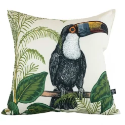 Coussin extérieur déperlant toucan