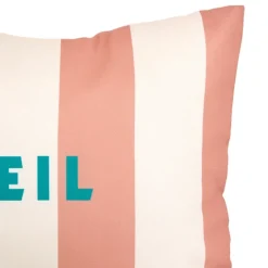 Coussin extérieur rayé "Le soleil"