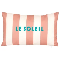 Coussin extérieur rayé "Le soleil"