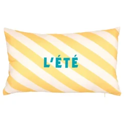 Coussin extérieur rayé 