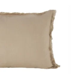 Coussin à franges en coton