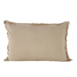 Coussin à franges en coton