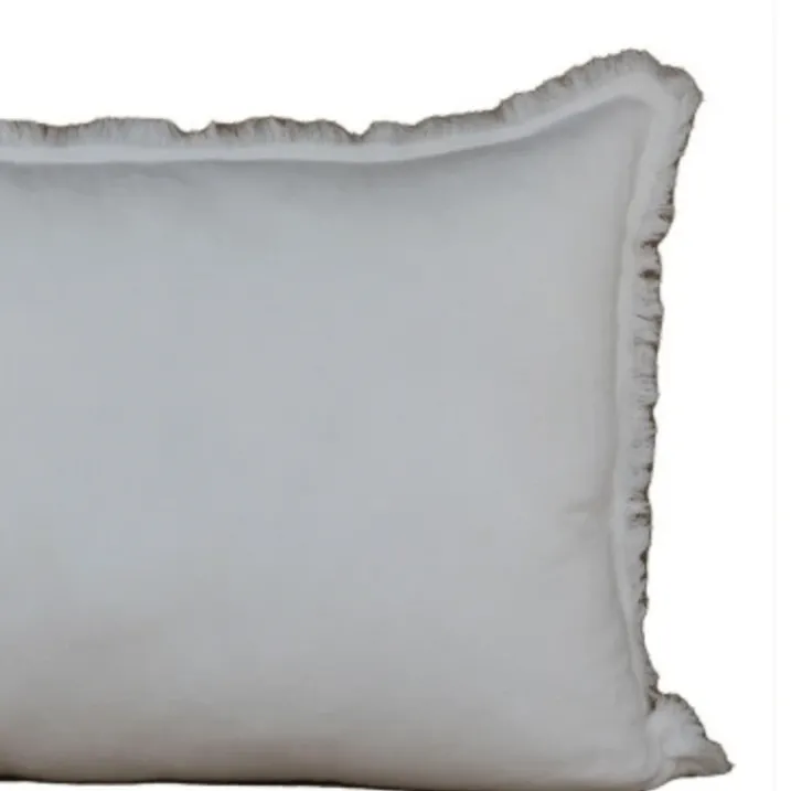 Coussin à franges en coton