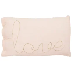 Coussin gaze de coton avec mot doux