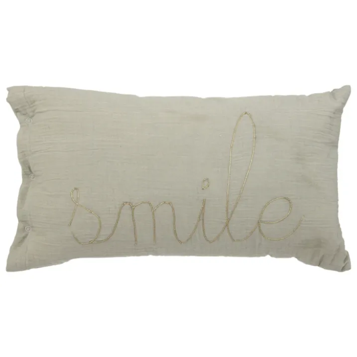 Coussin gaze de coton avec mot doux