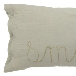 Coussin gaze de coton avec mot doux