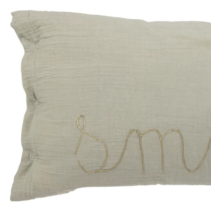 Coussin gaze de coton avec mot doux