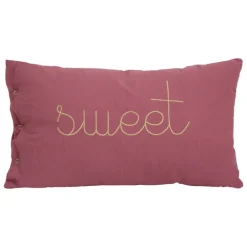 Coussin gaze de coton avec mot doux