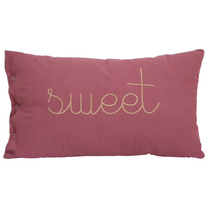 Coussin gaze de coton avec mot doux