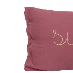 Coussin gaze de coton avec mot doux