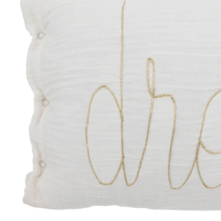 Coussin gaze de coton avec mot doux