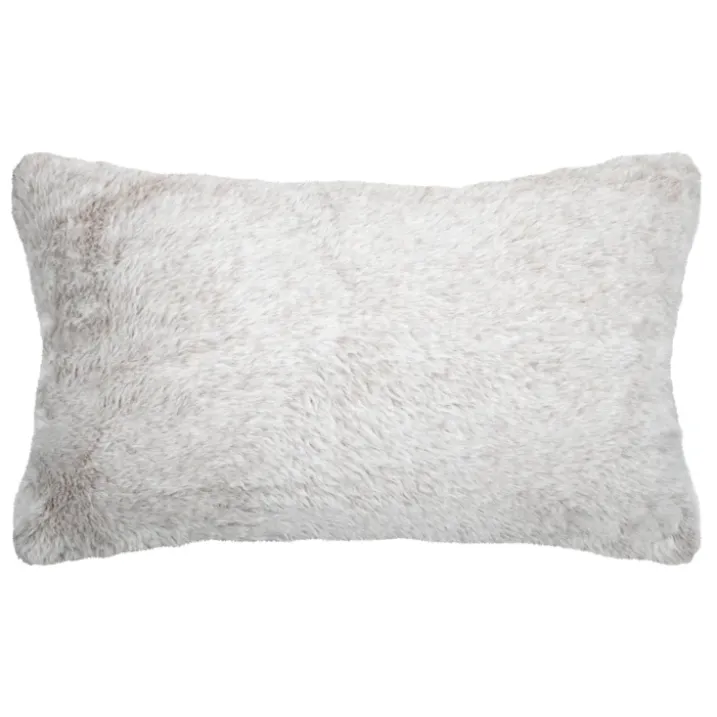 Coussin imitation fourrure brodé "Cosy up"