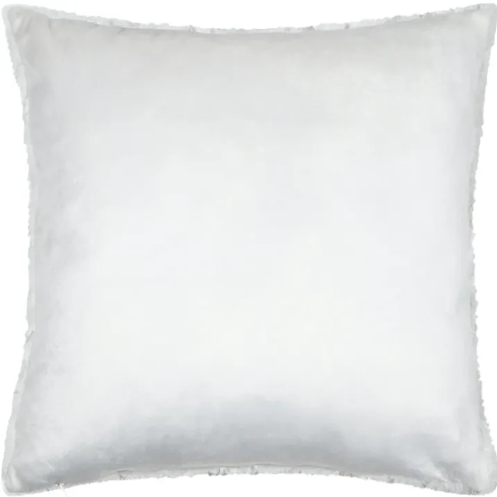Coussin imitation fourrure vagues