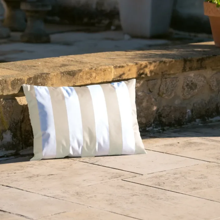 Coussin imperméable déhoussable à rayures ARCACHON