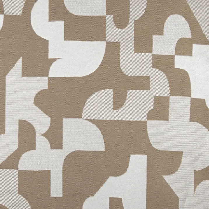 Coussin jacquard géométrique texturé rétro