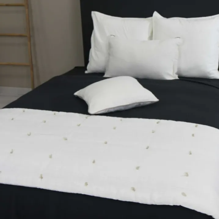 Coussin lin et coton bourdon