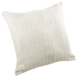 Coussin lin et coton rayures tuftées
