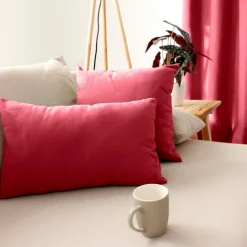 Coussin non déhoussable en coton uni