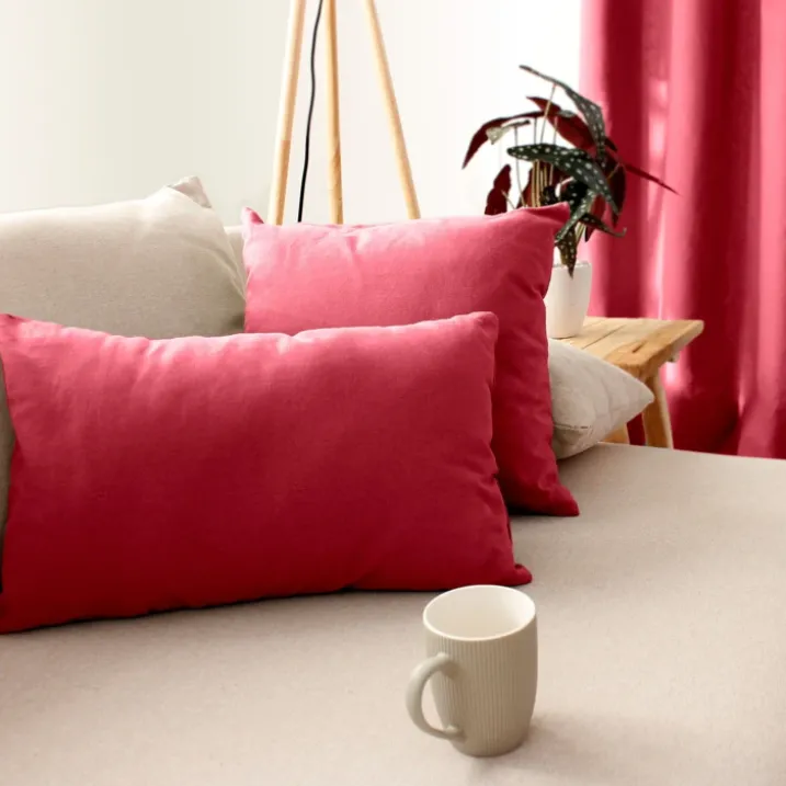 Coussin non déhoussable en coton uni