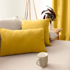 Coussin non déhoussable en coton uni