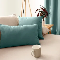 Coussin non déhoussable en coton uni