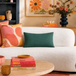 Coussin non déhoussable en coton uni