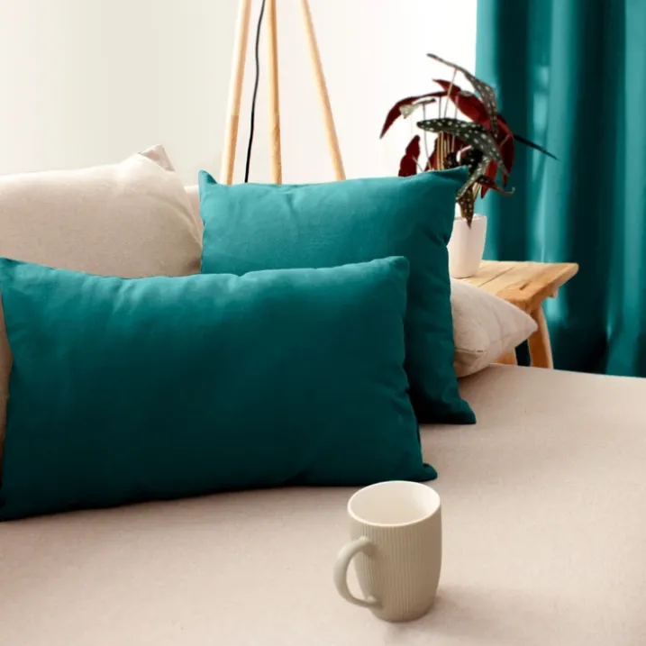 Coussin non déhoussable en coton uni