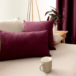 Coussin non déhoussable en coton uni
