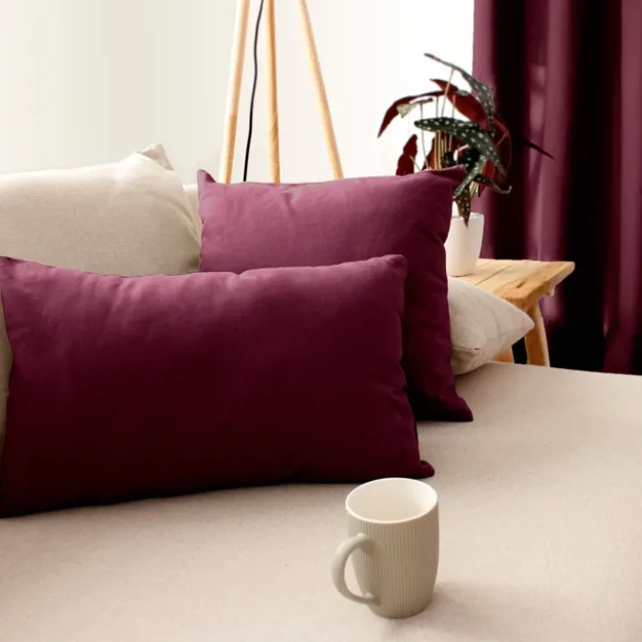 Coussin non déhoussable en coton uni