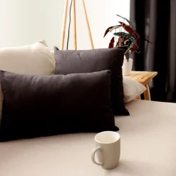 Coussin non déhoussable en coton uni