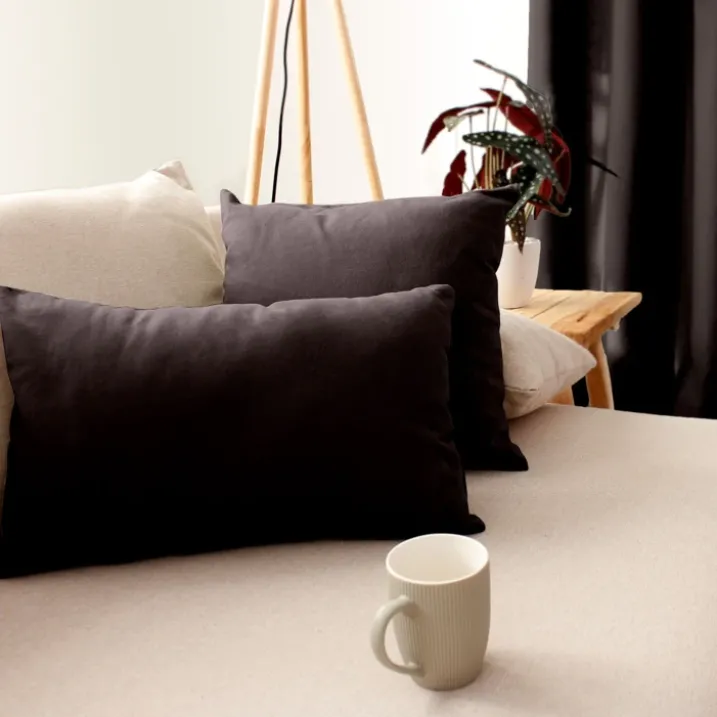Coussin non déhoussable en coton uni