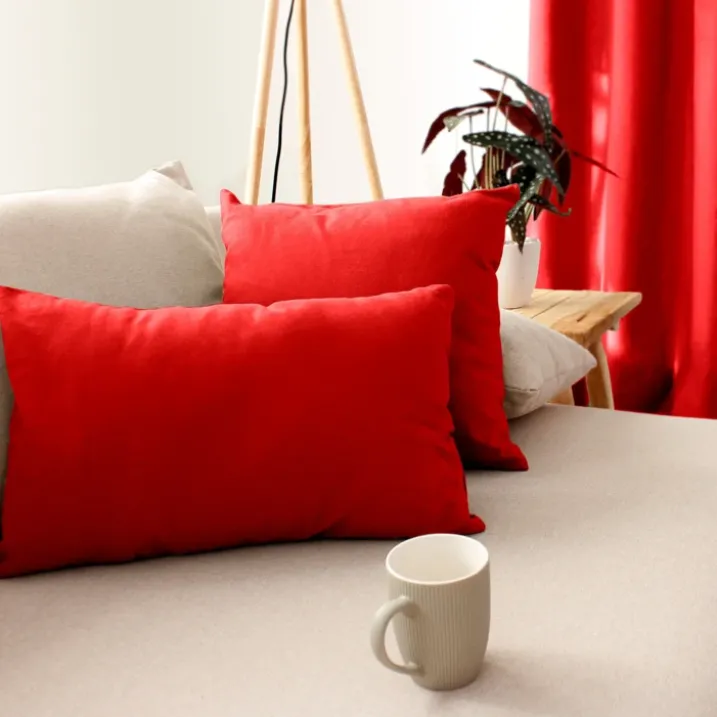 Coussin non déhoussable en coton uni
