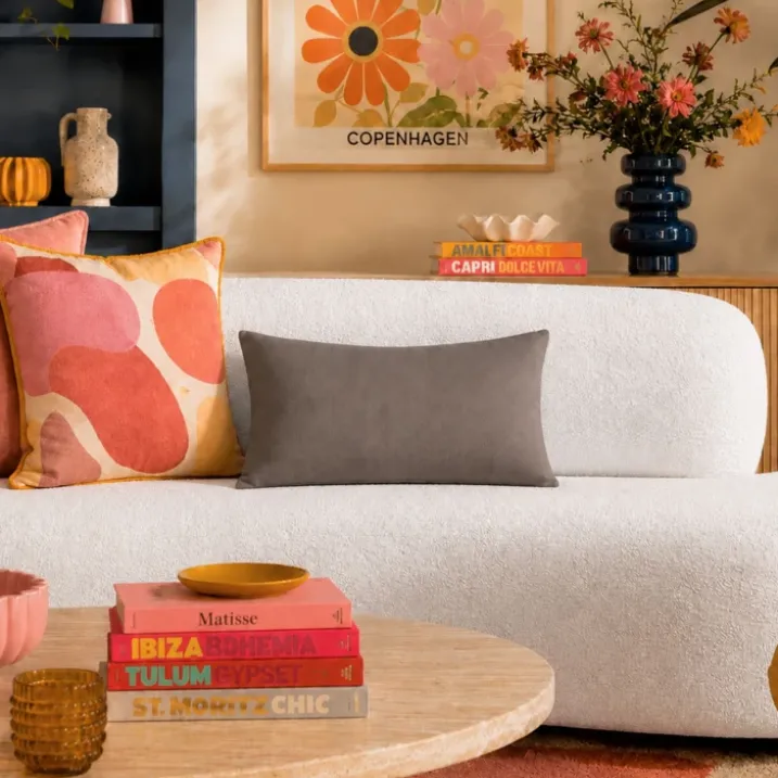 Coussin non déhoussable en coton uni