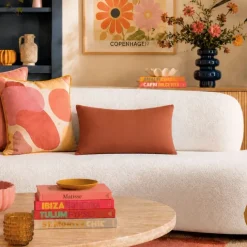 Coussin non déhoussable en coton uni