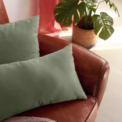 Coussin non déhoussable en coton uni