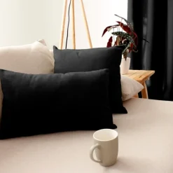 Coussin non déhoussable en coton uni