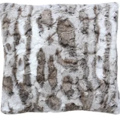 Coussin non déhoussable en imitation fourrure