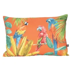 Coussin outdoor imprimé perroquets