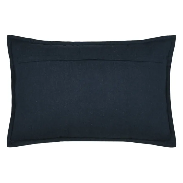 Coussin polycoton brodé style bord de mer