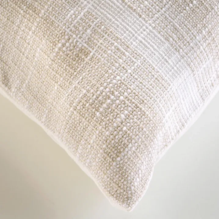 Coussin polycoton tissé à rayures