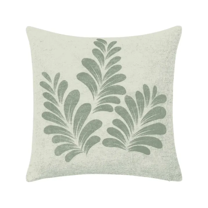 Coussin polylin imprimé feuillage
