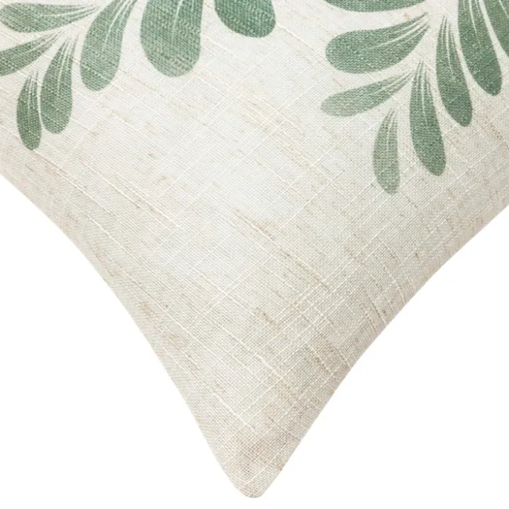Coussin polylin imprimé feuillage