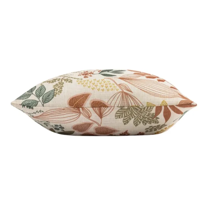 Coussin polylin imprimé feuillages